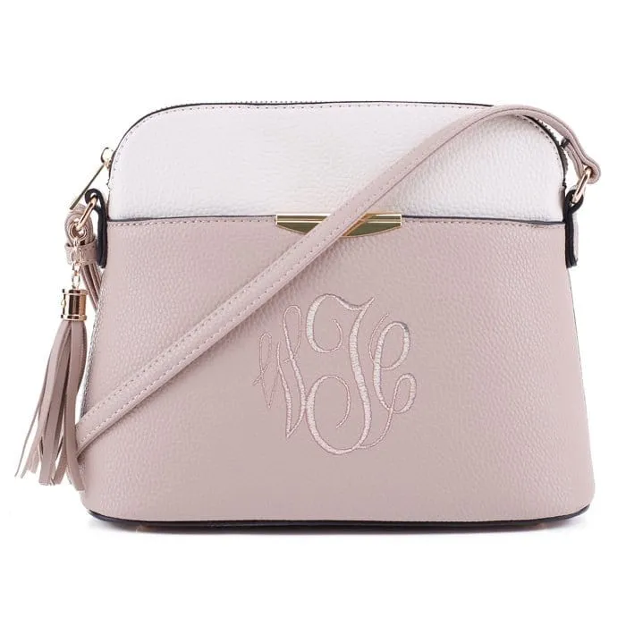 MA5314A Monogrammmable Front Pocket Dome Crossbody w/ Tassel