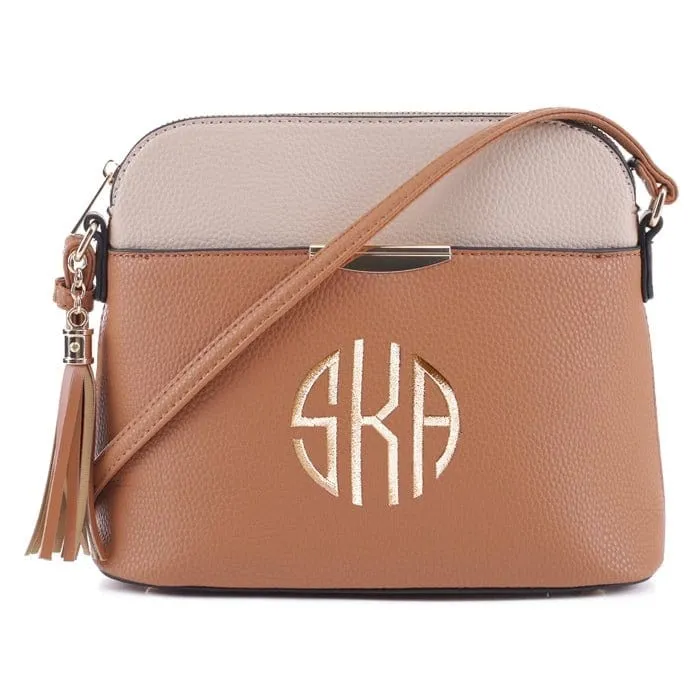 MA5314A Monogrammmable Front Pocket Dome Crossbody w/ Tassel