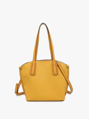 Micah Whipstitch Bag - Mustard or Olive