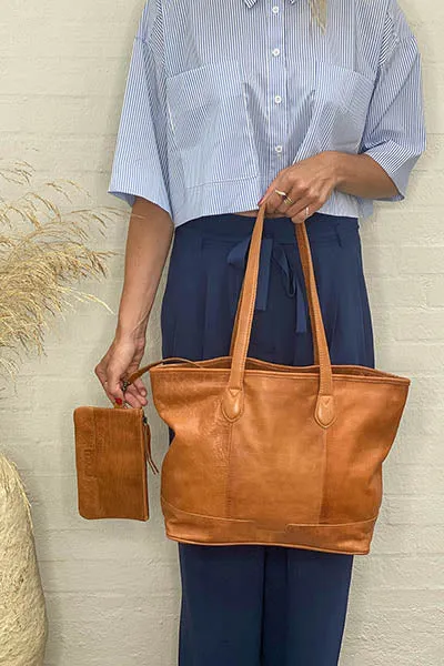 muud LEATHER SARA TOTE BAG