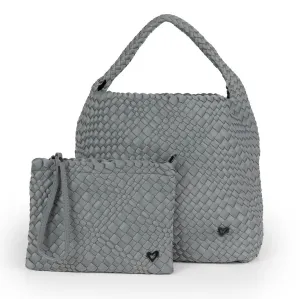 NEW: Langford Woven Hobo Tote - Slate