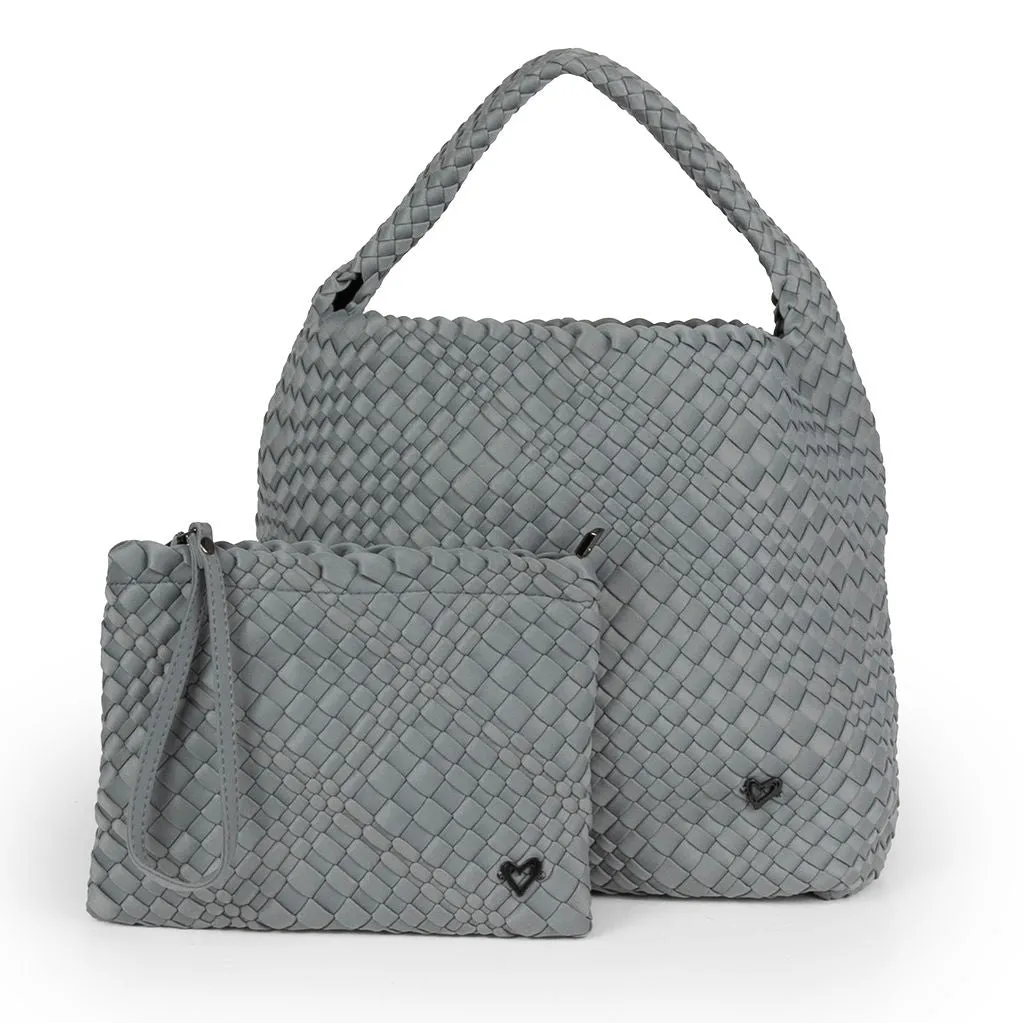 NEW: Langford Woven Hobo Tote - Slate