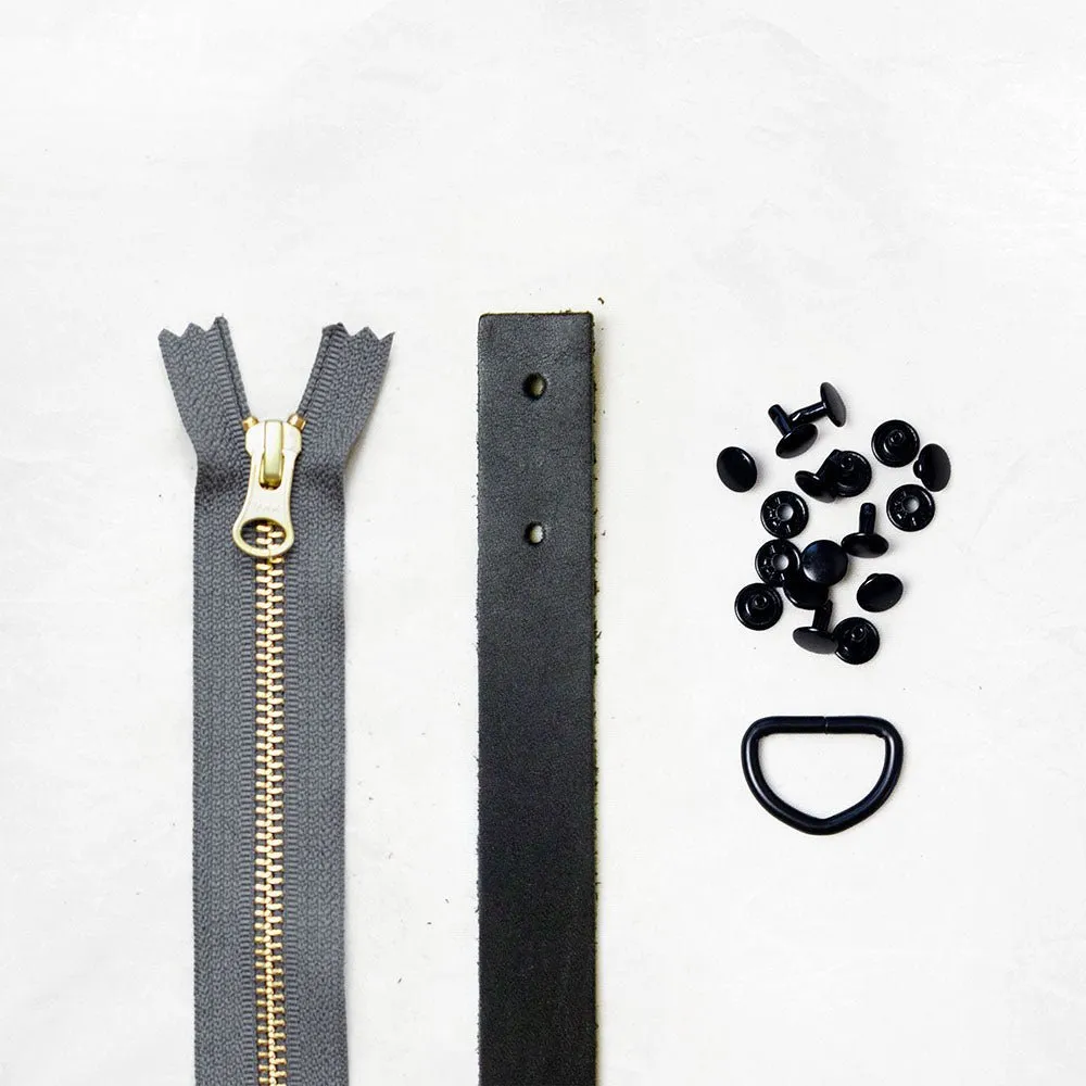 Oberlin Tote - Black Leather   Hardware Kit