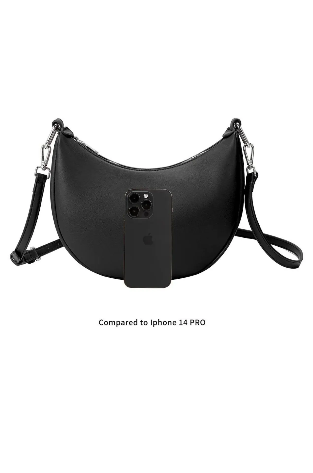 Sasha Black Vegan Crossbody Bag