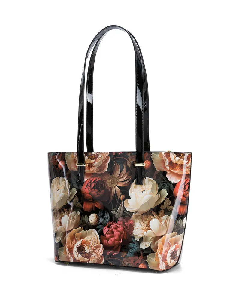 Serenade - Elisabetta Large Leather tote - Floral