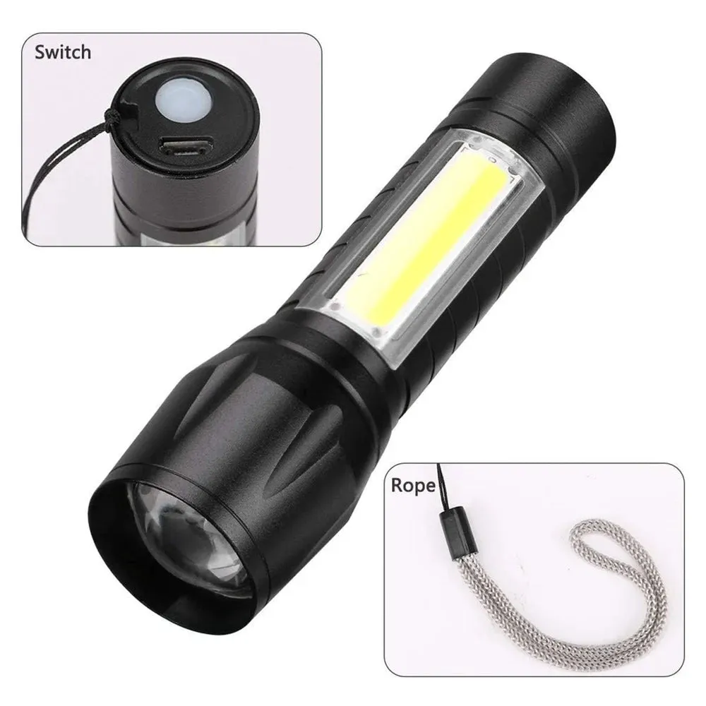 Small Sun Torch with Zoom Option Rechargeable 4 in 1