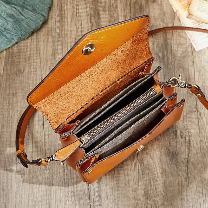 Summer Handmade Bag Women's Cowhide Organ Bag