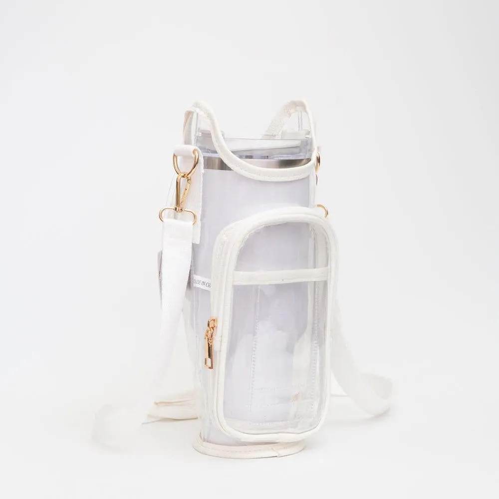 TG10651 Clear Gameday/Stadium Tumbler Holder Crossbody