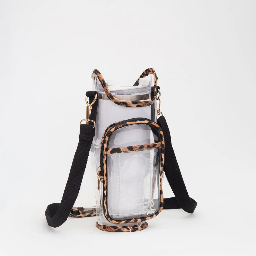 TG10651 Clear Gameday/Stadium Tumbler Holder Crossbody