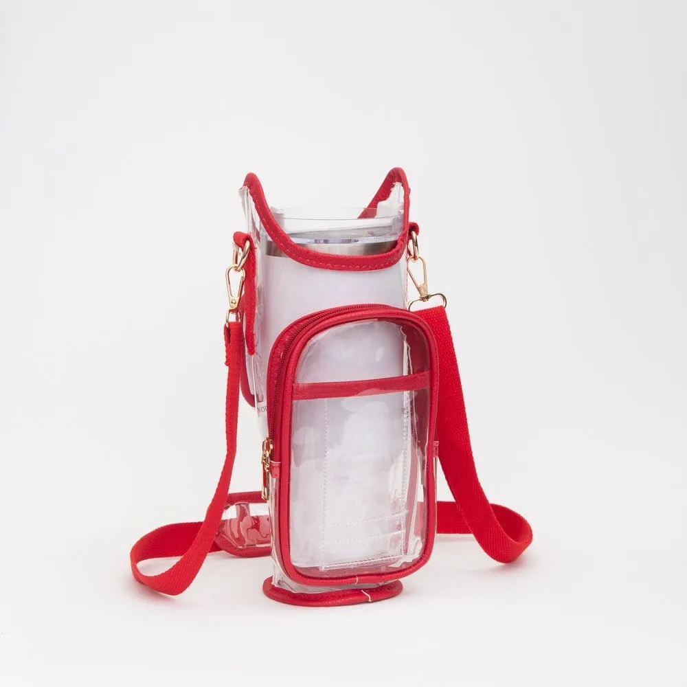 TG10651 Clear Gameday/Stadium Tumbler Holder Crossbody