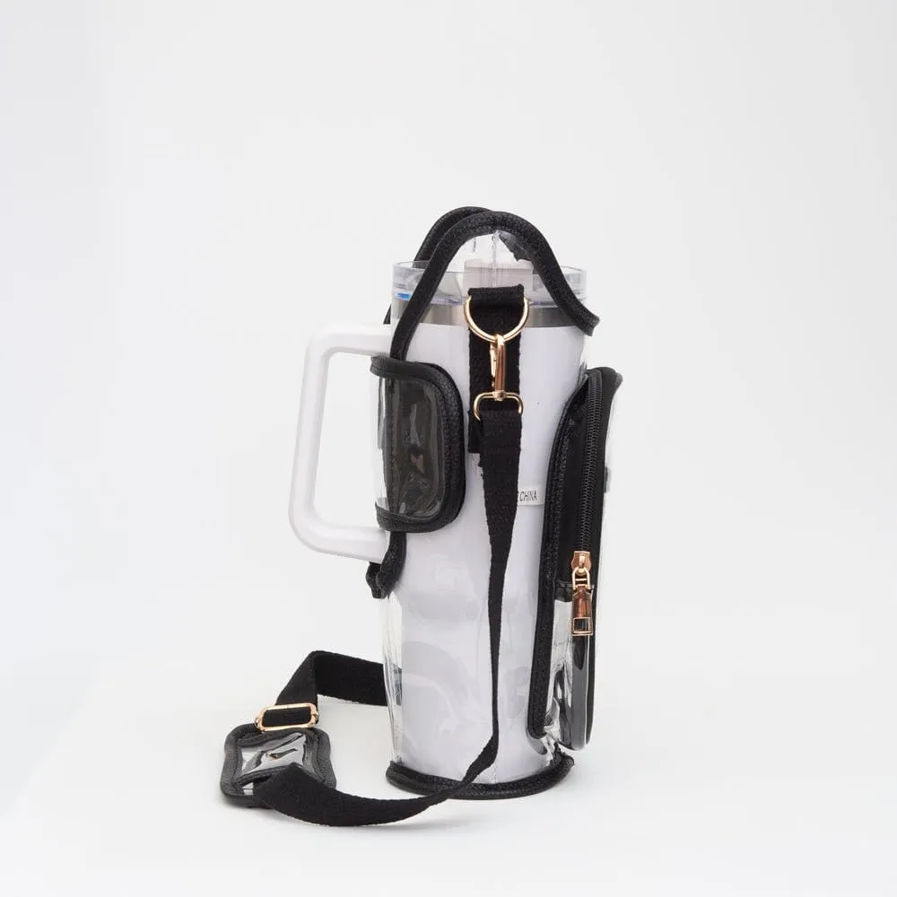 TG10651 Clear Gameday/Stadium Tumbler Holder Crossbody