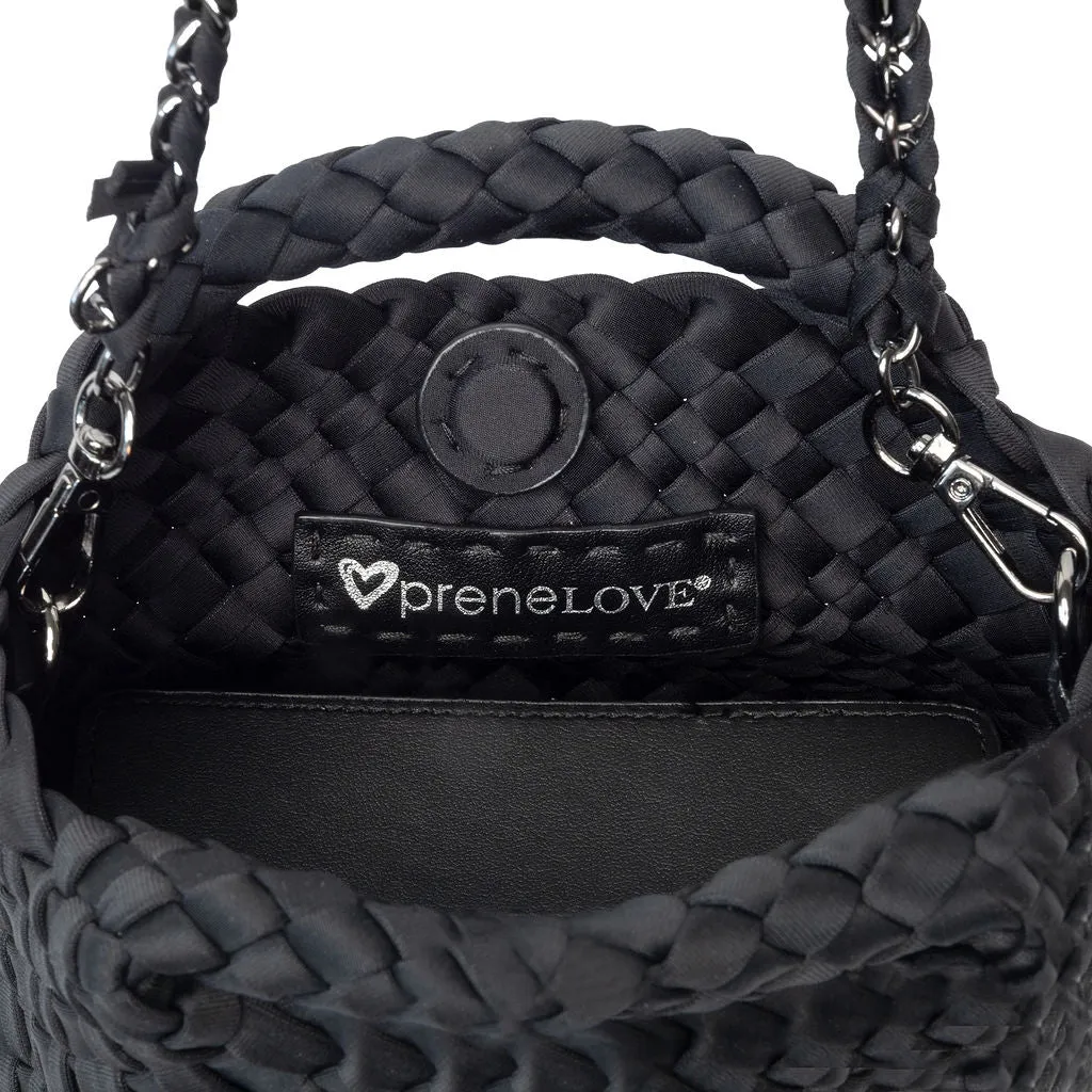 Tiny Mini Woven Tote - Onyx