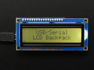 USB   Serial Backpack Kit with 16x2 RGB backlight positive LCD - Black on RGB