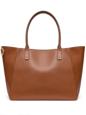 VLogo leather tote bag