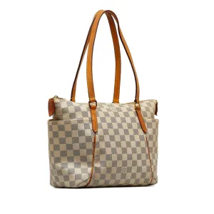 White Louis Vuitton Damier Azur Totally MM Tote Bag