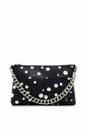 Woven Droplets Crossbody - Black